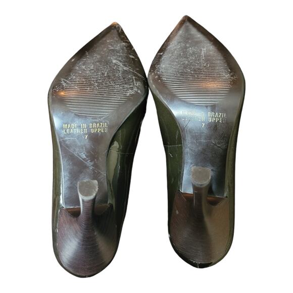 Cathy Jean 4" Stelletto Heels, Patent Leather Closed Pointy Toe Pumps Size 7 - Picture 6 of 13